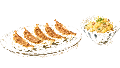 餃子と炒飯のイメージ