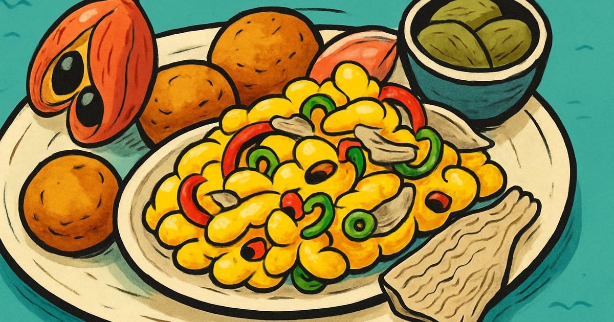 アッキーと塩漬け魚のイラスト