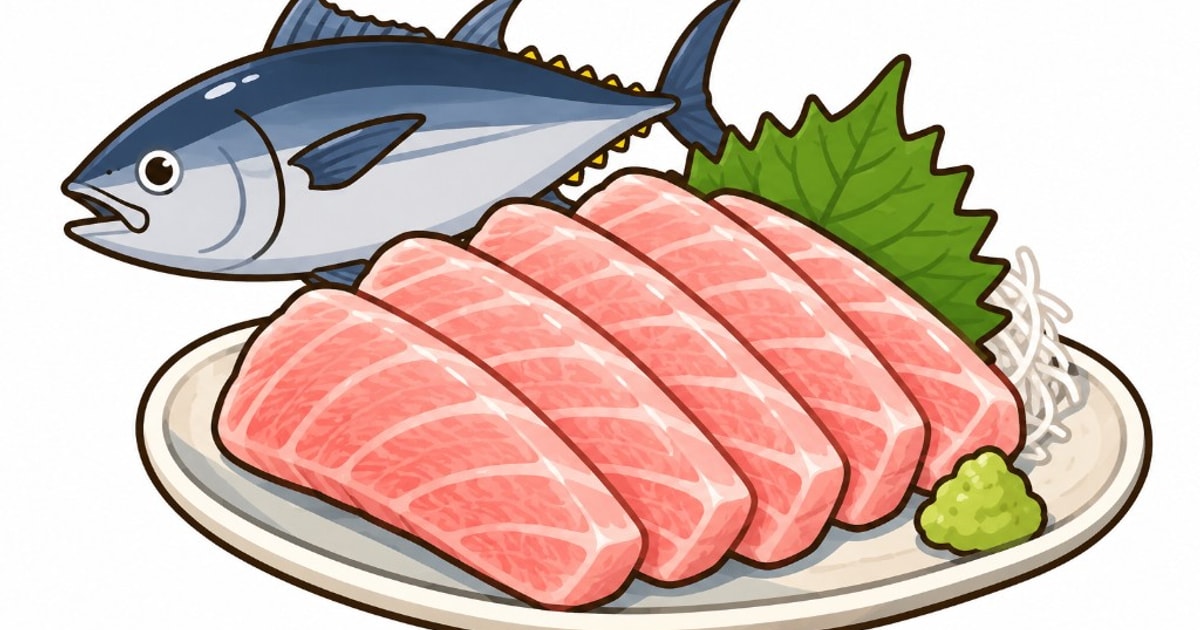 本マグロ大トロのイラスト