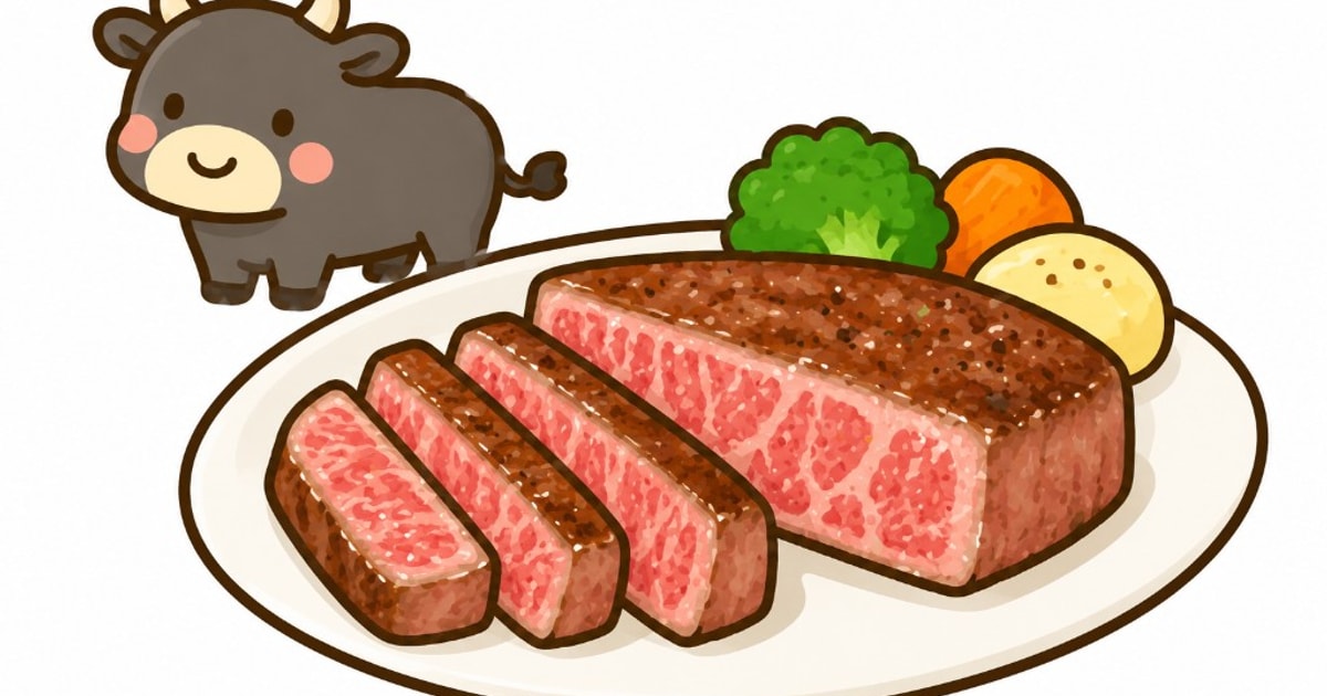 神戸牛ステーキのイラスト