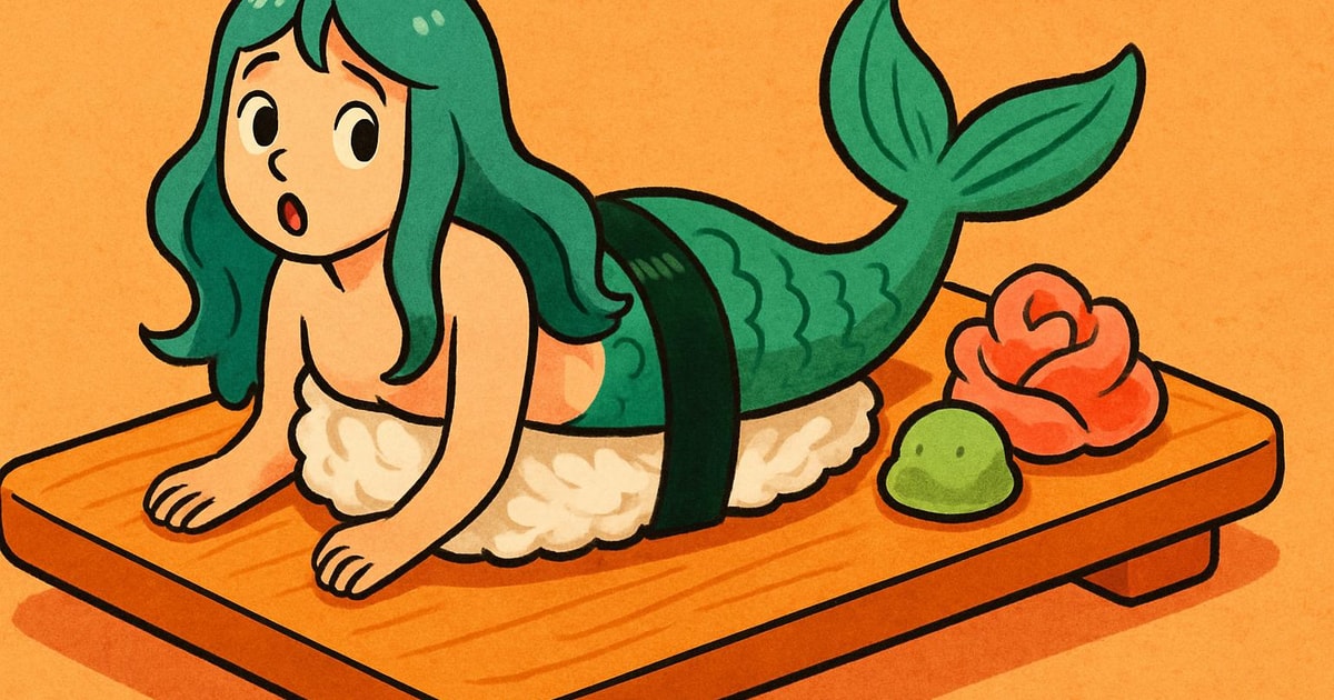 人魚寿司（ネット伝説）のイラスト